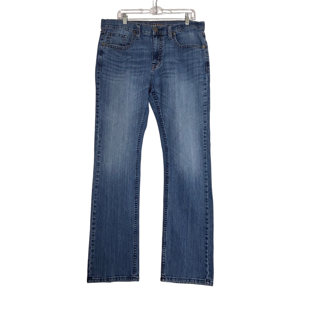 Cody James Mens Straight Leg Jeans Medium Wash Blue Denim 35x34